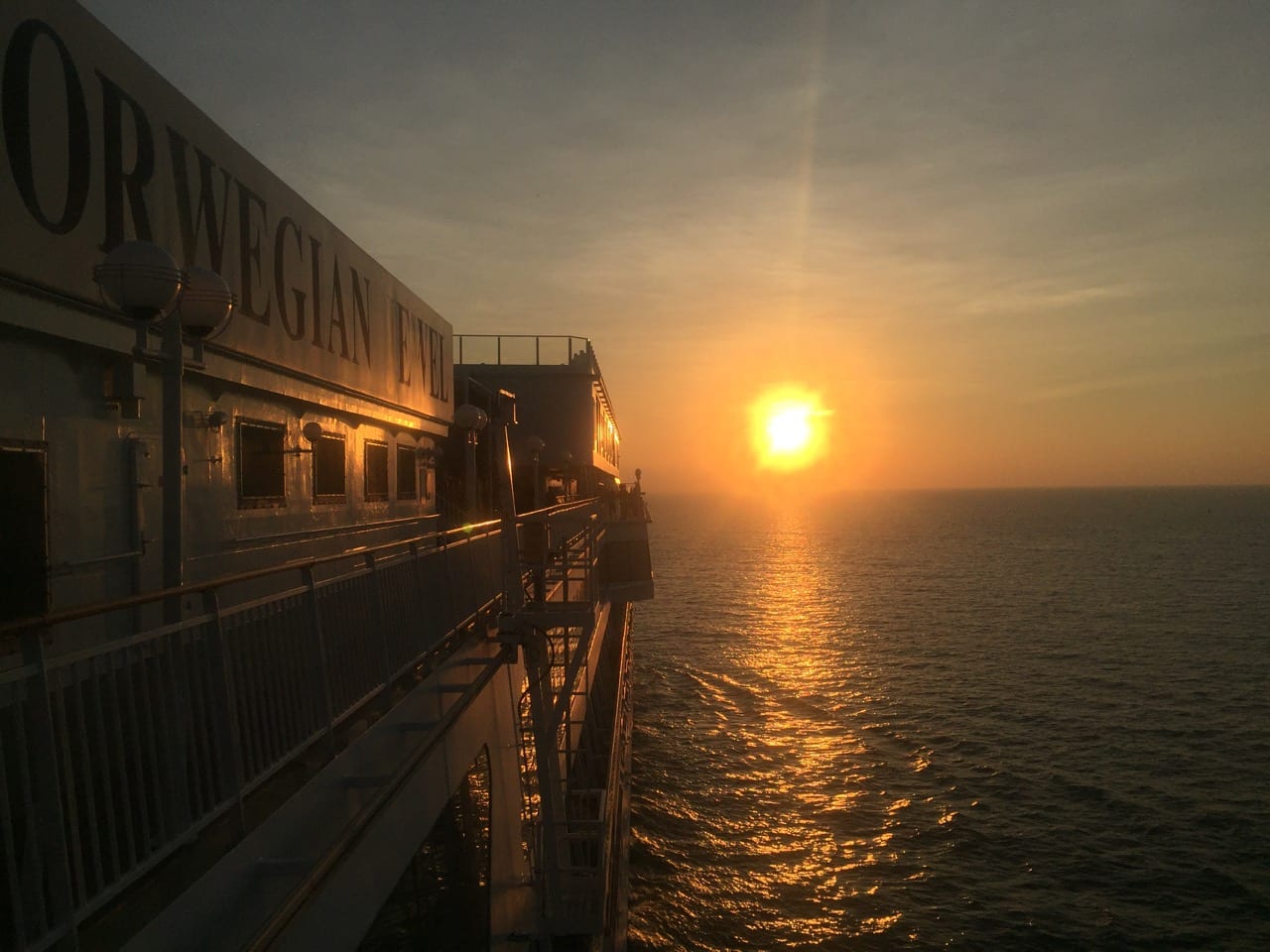 Sunset on Norwegian Jewel